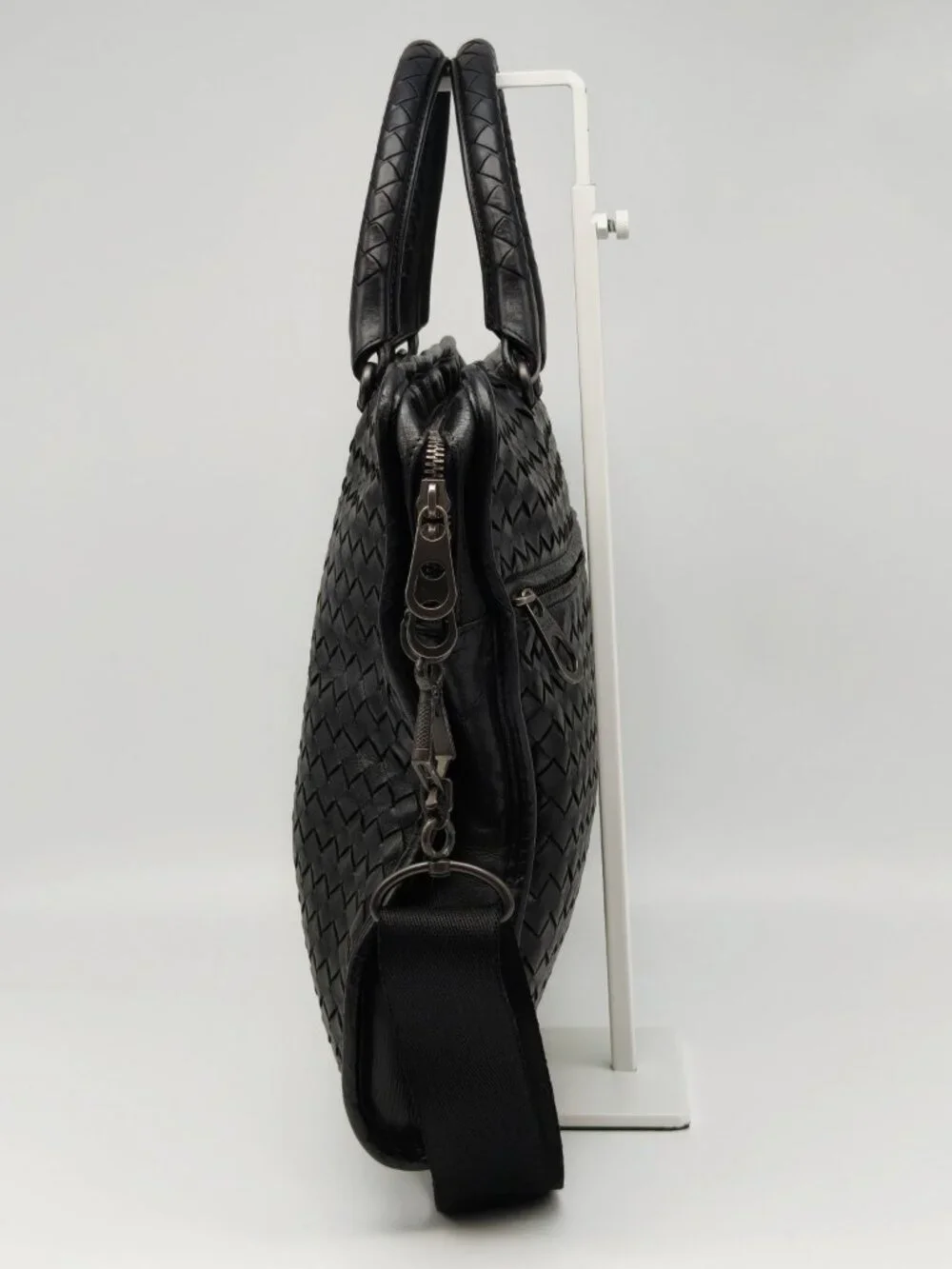 Bottega Veneta Intrecciato Black Leather Briefcase Business Laptop Bag